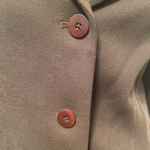 Giorgio Armani Chocolate Virgin Wool Single Breasted Blazer - Picture 4 of 9